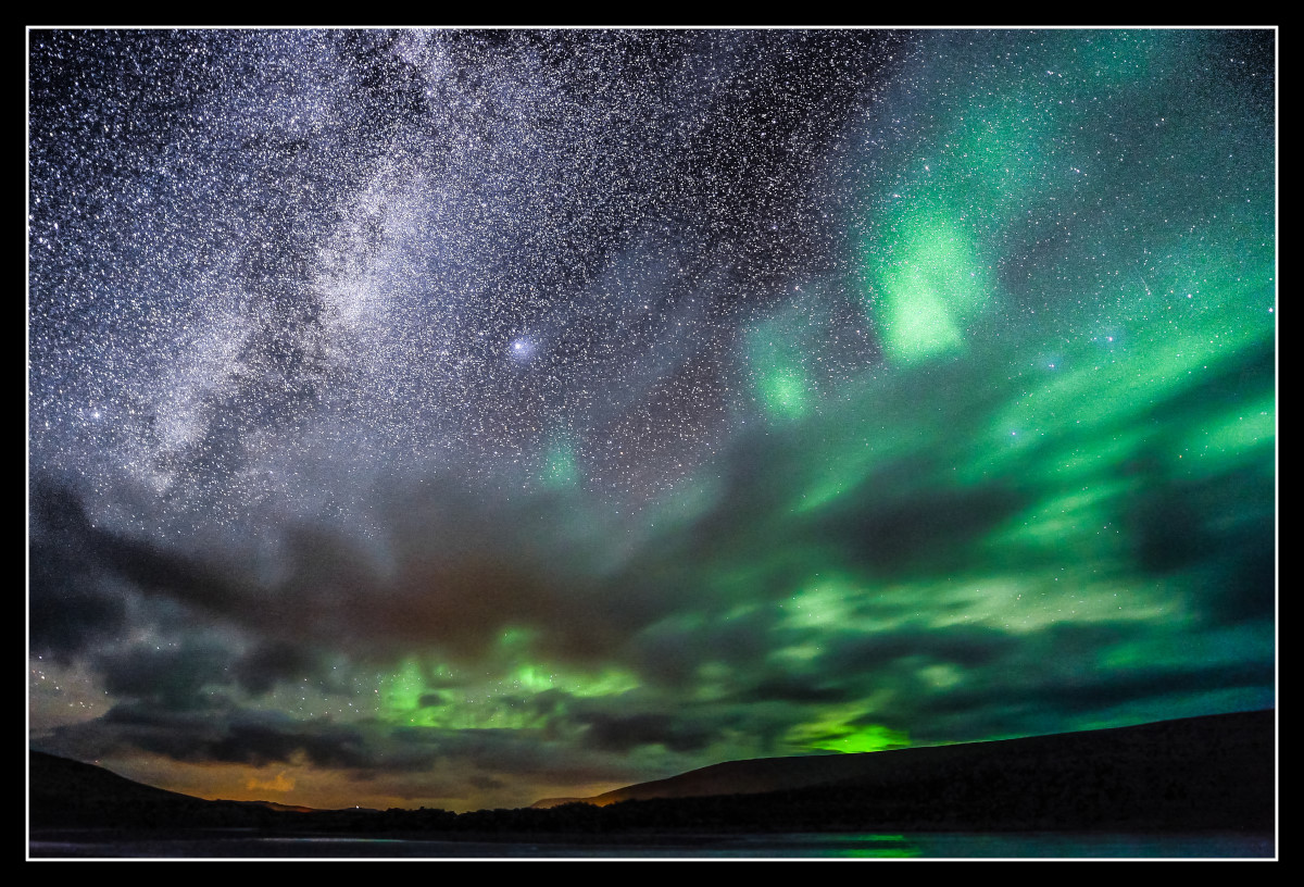 Milky Way with Northern Lights